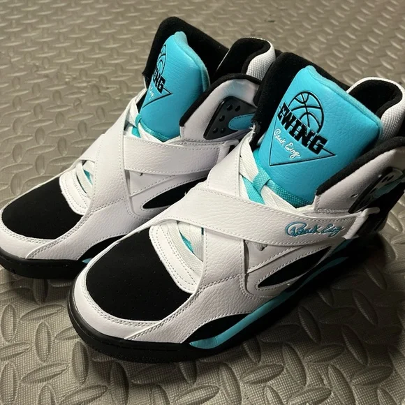 Ewing Athletics Rogue White Black Cyan Blue Patrick Ewing Basketball Sho… - Picture 1 of 13